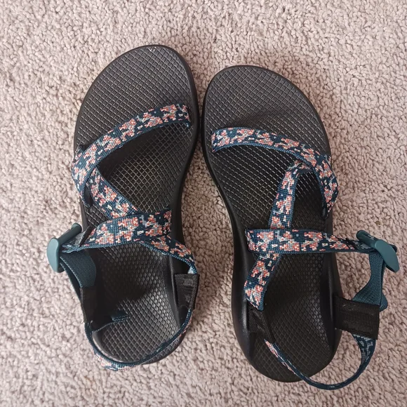 3/$10 DEAL Chaco Z1 Classic Trellis Teal Black Athletic Sandals Shoes Women's - Picture 10 of 10